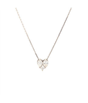 Colar Cora��o Diamantes