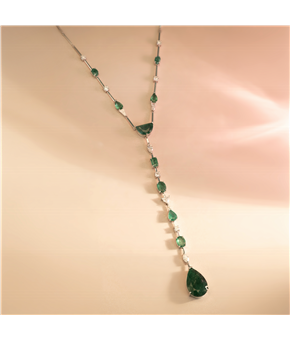 Colar Esmeraldas e Diamantes Lapida��es