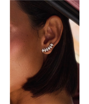 Earcuff Navetes e Brilhantes